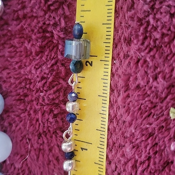 Handcrafted crystal and Amazonite dangle earrings - Picture 2 of 4